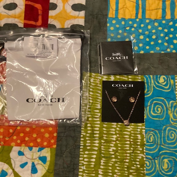 NWT coach necklace and earrings - Picture 1 of 3